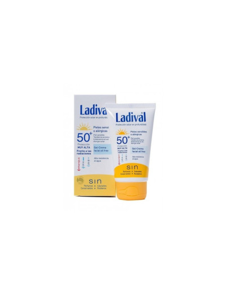 LADIVAL FACIAL PIEL SENSIBLE FPS 50+ GEL-CREMA 1 ENVASE 50 ML
