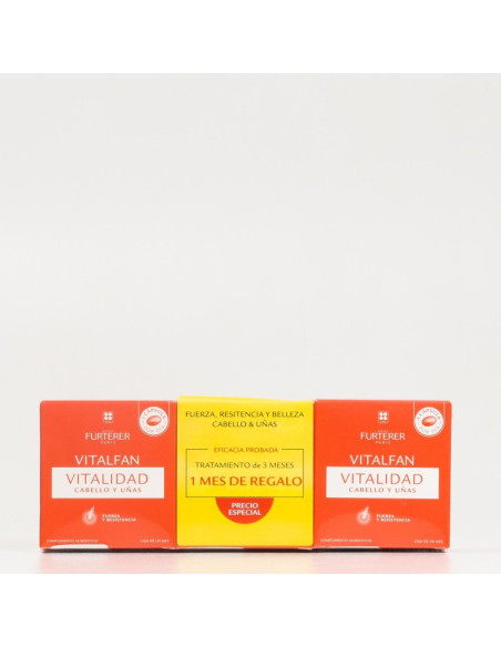 VITALFAN VITALIDAD CABELLO Y UÑAS RENE FURTERER 3 ENVASES 30 CAPSULAS