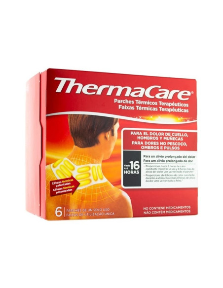THERMACARE PARCHE TERMICO CUELLO HOMBRO MUÑECA 6 PARCHES