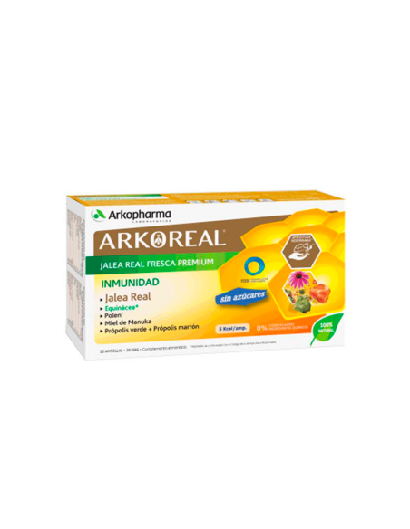 ARKOREAL JALEA REAL INMUNIDAD SIN AZUCARES 20 AMPOLLAS 15 ML