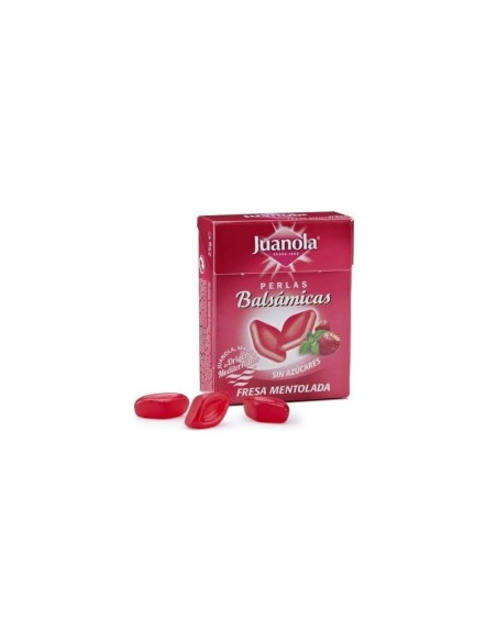 JUANOLA PERLAS 1 ENVASE 25 G SABOR FRESA MENTOLADA