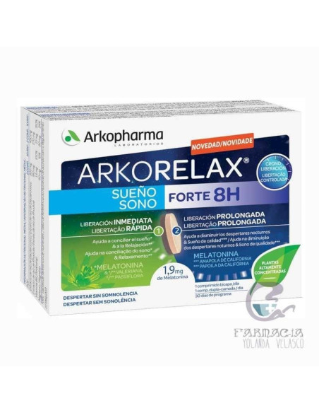 ARKOSUEÑO FORTE 8 HORAS 30 COMPRIMIDOS BICAPA