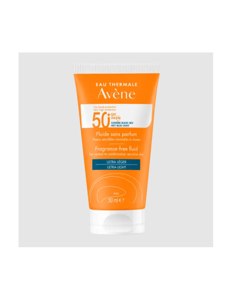 AVENE SPF 50+ FLUIDO MUY ALTA PROTECCION SIN PERFUME 1 ENVASE 50 ML