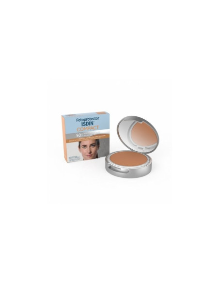 FOTOPROTECTOR ISDIN COMPACT SPF 50+ MAQUILLAJE COMPACTO OIL-FREE 1 ENVASE 10 G COLOR BRONCE