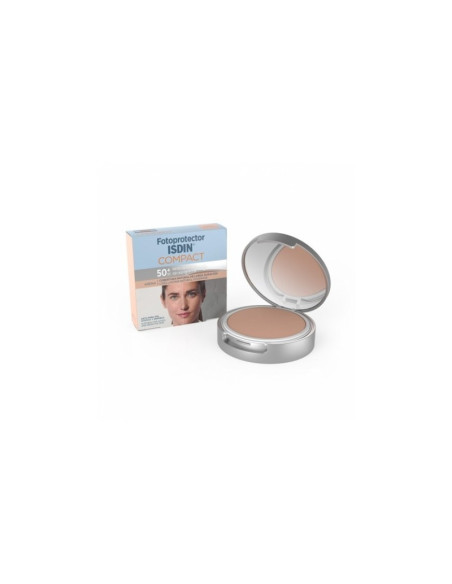 FOTOPROTECTOR ISDIN COMPACT SPF 50+ MAQUILLAJE COMPACTO OIL-FREE 1 ENVASE 10 G COLOR ARENA