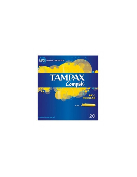TAMPAX COMPAK TAMPON 100%ALGODON 22 UNIDADES REGULAR