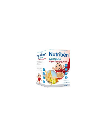 NUTRIBEN DESAYUNO COPOS DE TRIGO CON FRUTAS 1 ENVASE 750 G