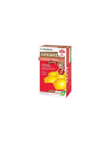 ARKOREAL JALEA REAL GINSENG SIN AZUCAR 20 AMPOLLAS 15 ML