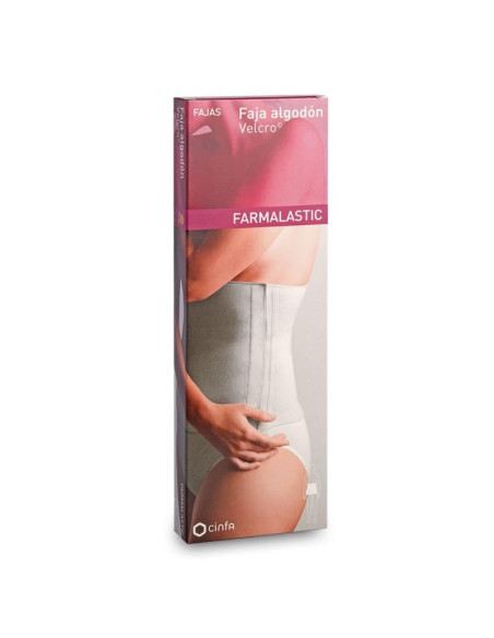 FAJA LUMBOABDOMINAL ABIERTA VELCRO FARMALASTIC 1 UNIDAD TALLA MEDIANA COLOR BEIGE