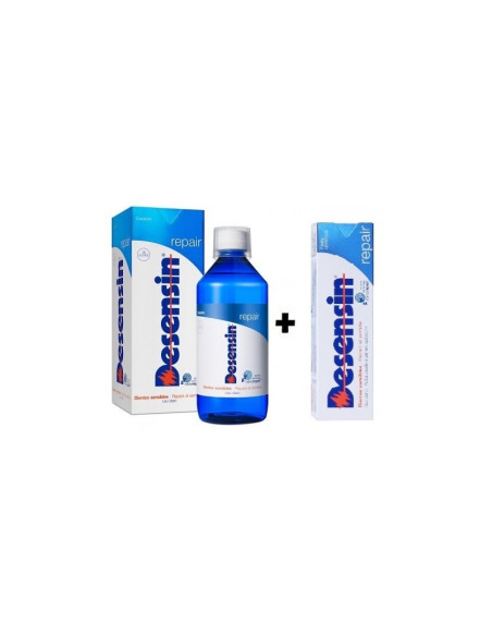 DESENSIN REPAIR PASTA DENTAL + COLUTORIO 1 ENVASE 75 ML + 1 ENVASE 500 ML PACK