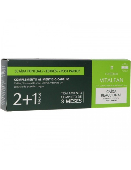 RENE FURTERER VITALFAN REACCIONAL 3 ENVASES 30 CAPSULAS