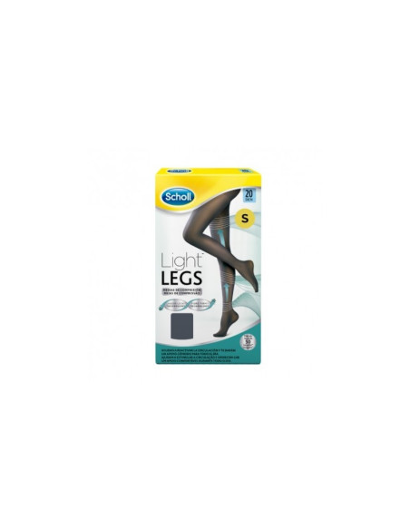 MEDIAS E.T. CINTURA COMPRESION LIGERA 20 DEN SCHOLL LIGHT LEGS TALLA S COLOR NEGRO