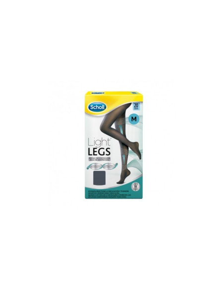 MEDIAS E.T. CINTURA COMPRESION LIGERA 20 DEN SCHOLL LIGHT LEGS TALLA M COLOR NEGRO