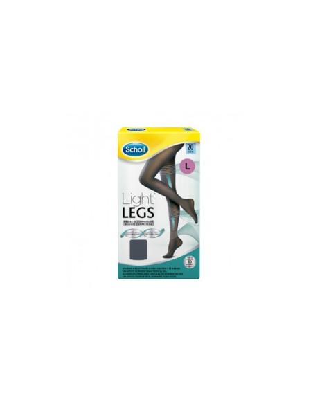 MEDIAS E.T. CINTURA COMPRESION LIGERA 20 DEN SCHOLL LIGHT LEGS TALLA L COLOR NEGRO