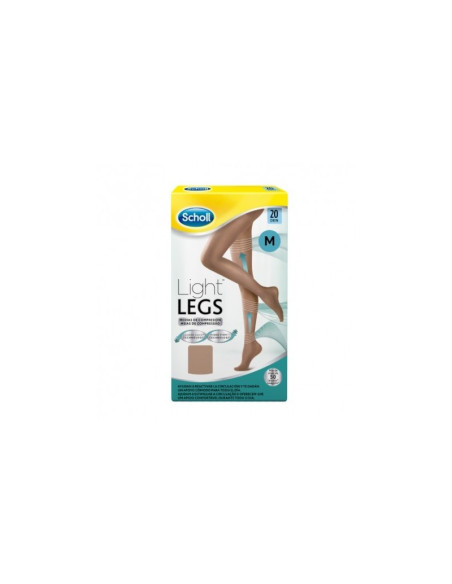 MEDIAS E.T. CINTURA COMPRESION LIGERA 20 DEN SCHOLL LIGHT LEGS TALLA MEDIA COLOR CARNE